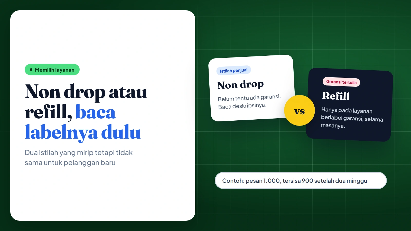 Non Drop atau Refill, Mana yang Cocok untuk Pelanggan Baru?